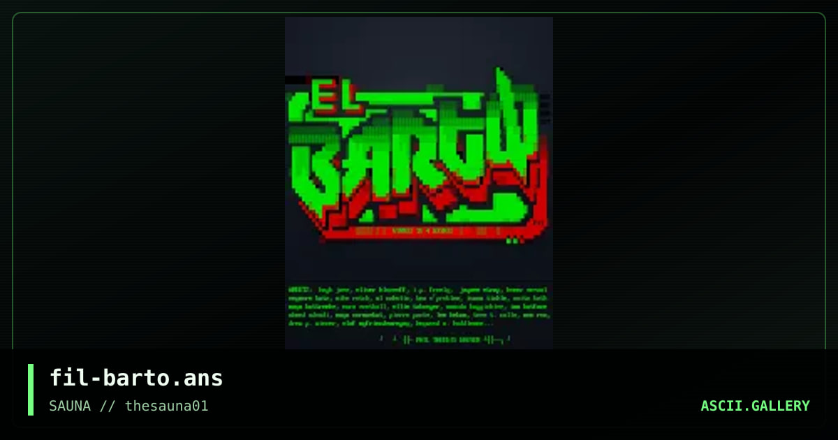 EL BART0, by filth, 2019