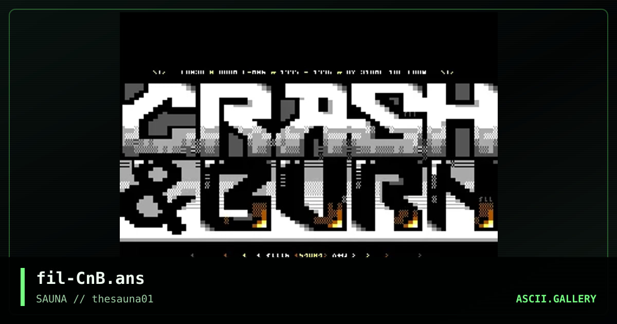Crash & Burn E-Mag, by filth, 2019