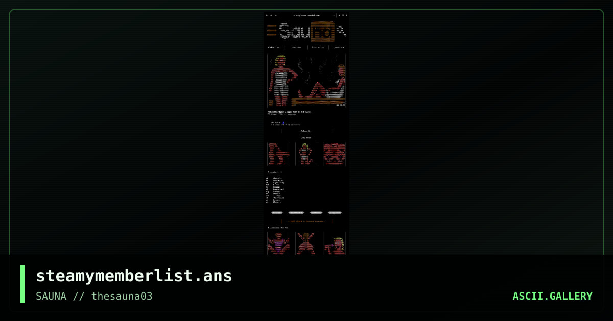 steamymemberlist.ans, by abstrakt, 2022