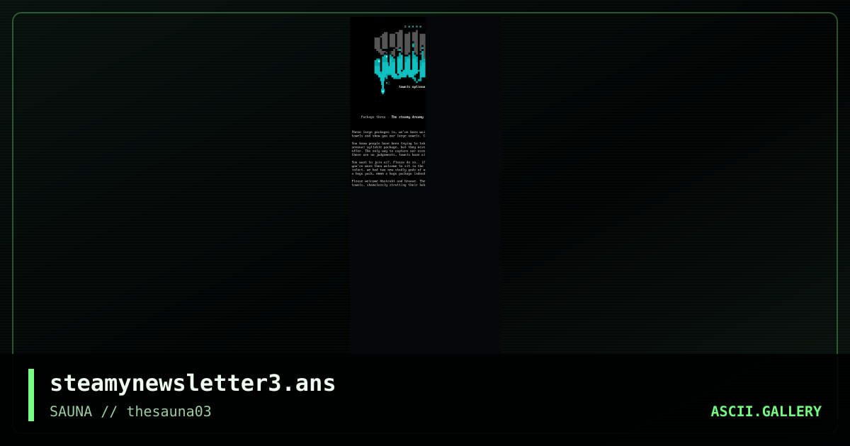 steamynewsletter3.ans, by tainted, 2022