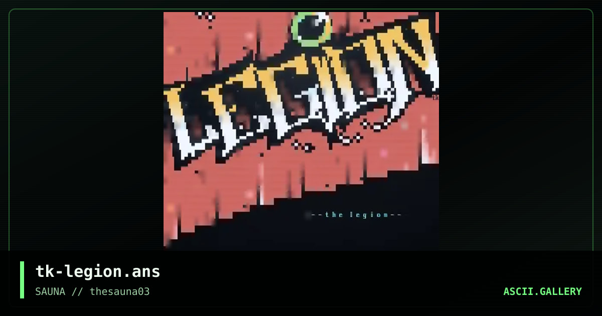 the legion, by the knight, 2022