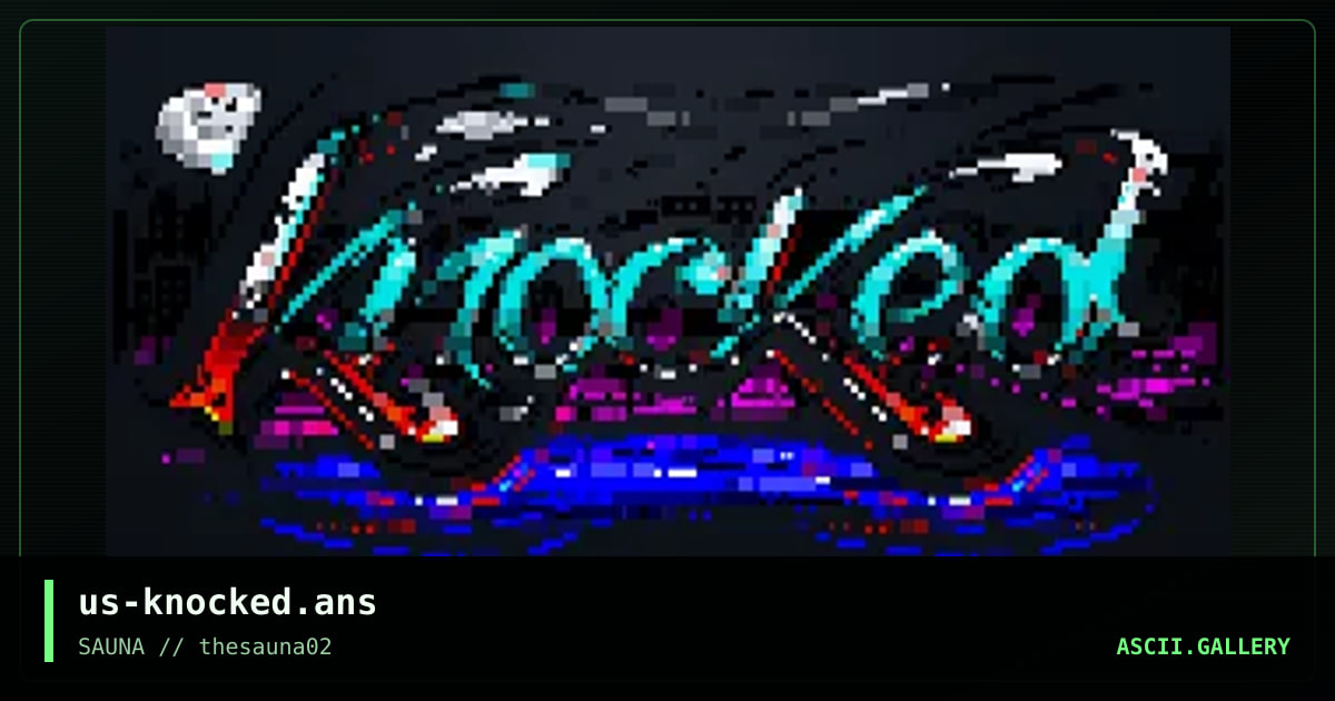 KNOCKED, by tainted, warpus, knocturnal, 2020