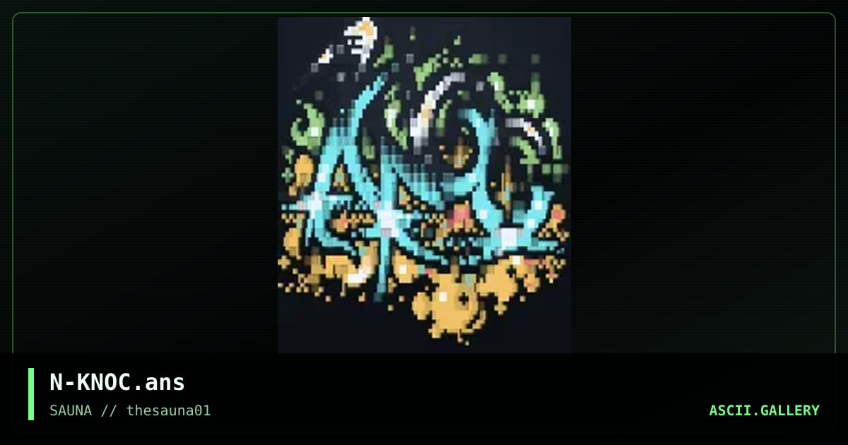 knoc knoc - who's there?, by nail, 2019