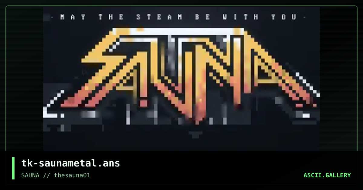 Sauna metal logo, by the knight, 2019