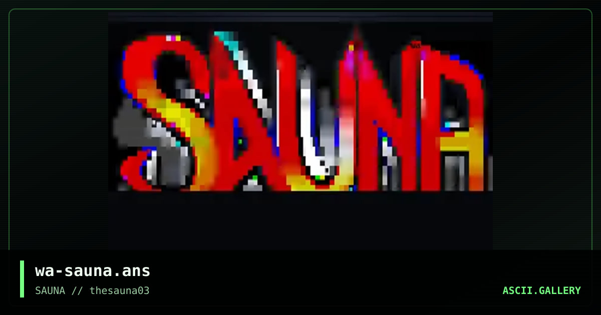 SAUNA, by warpus, 2022