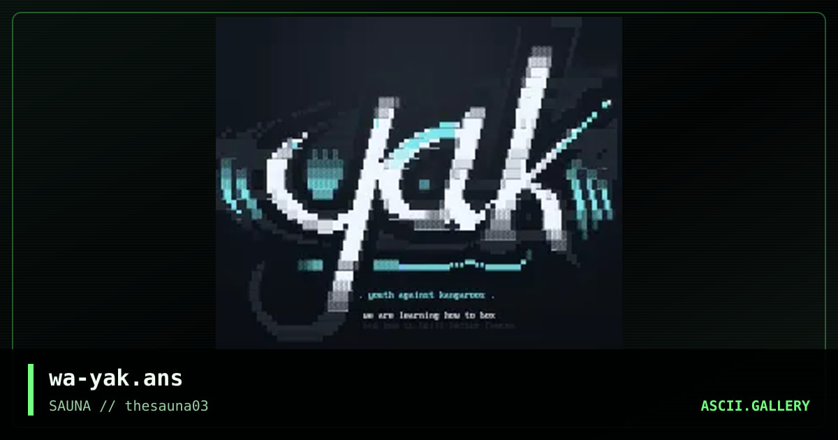 yak, by warpus, 2022