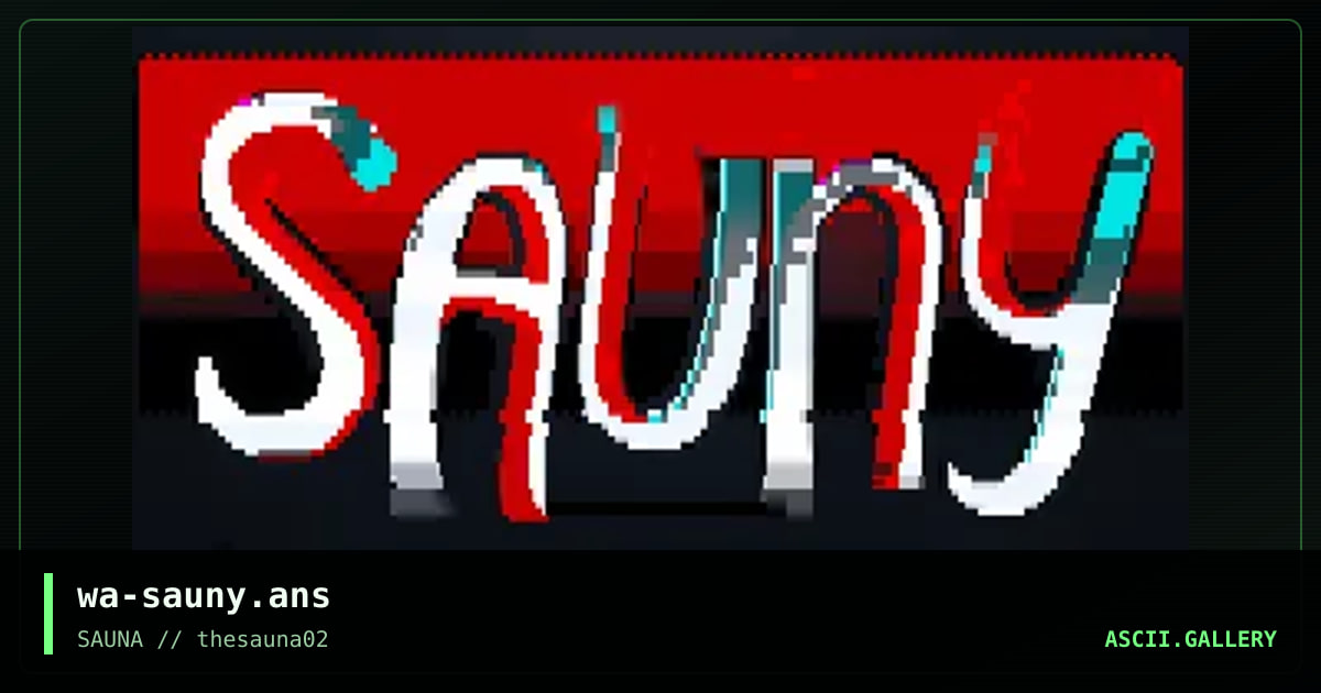 SAUNY, by warpus, 2020