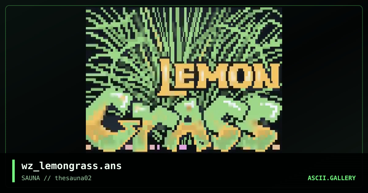 Lemongrass, by whazzit, 2020
