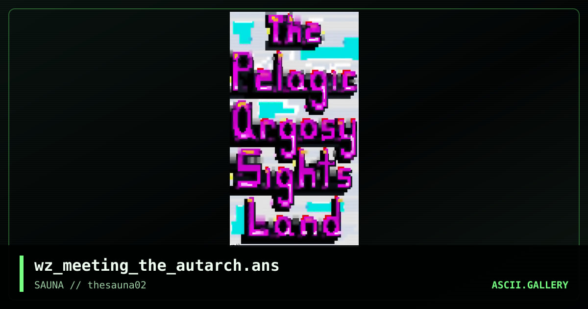 Meeting the Autarch, by whazzit, 2020