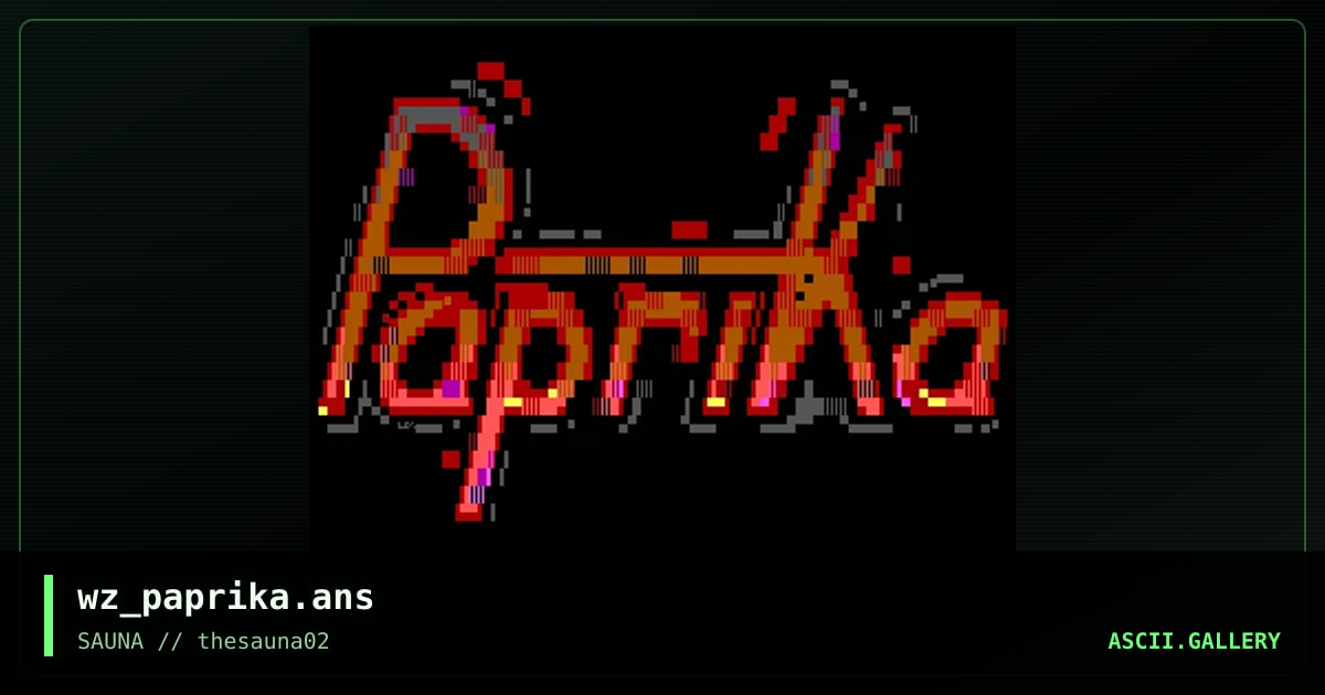 Paprika, by whazzit, 2020