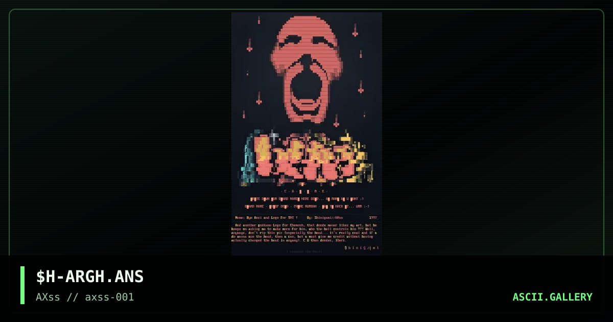 Bye Ansi and Logo for TNT !, by shinigami, 1997