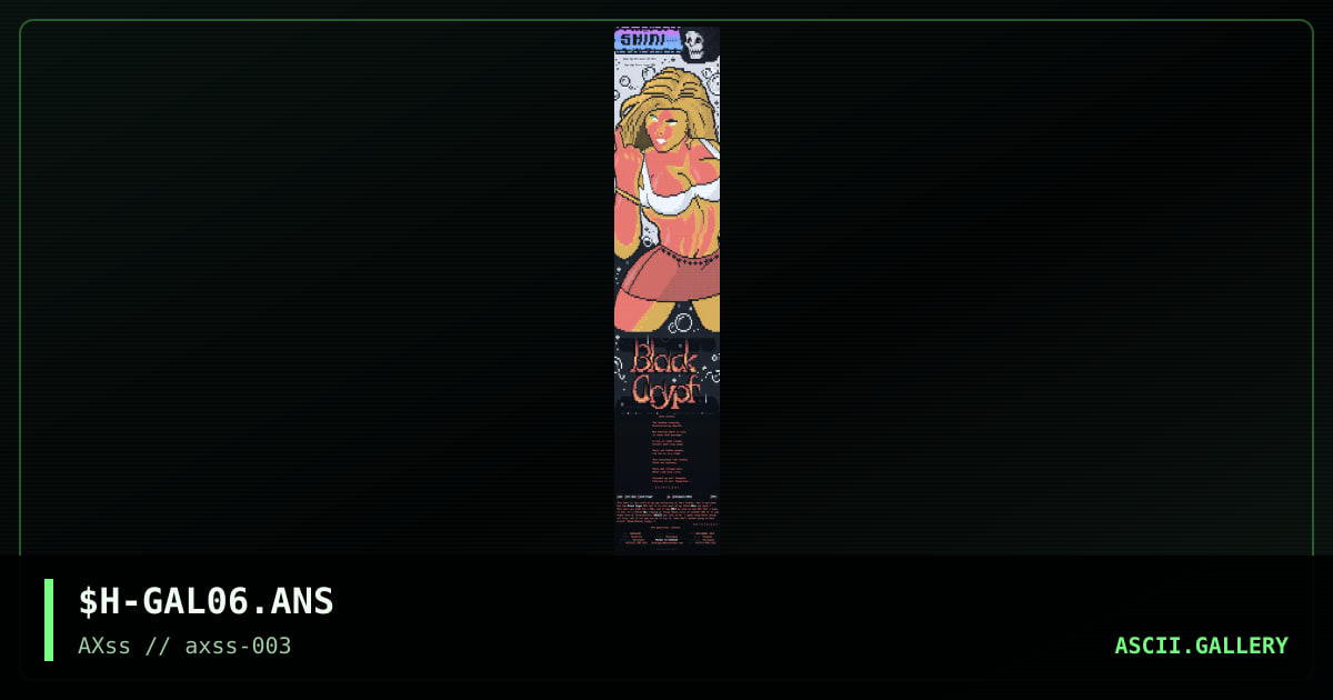 Girl no6: Black Crypt, by shinigami, 1997