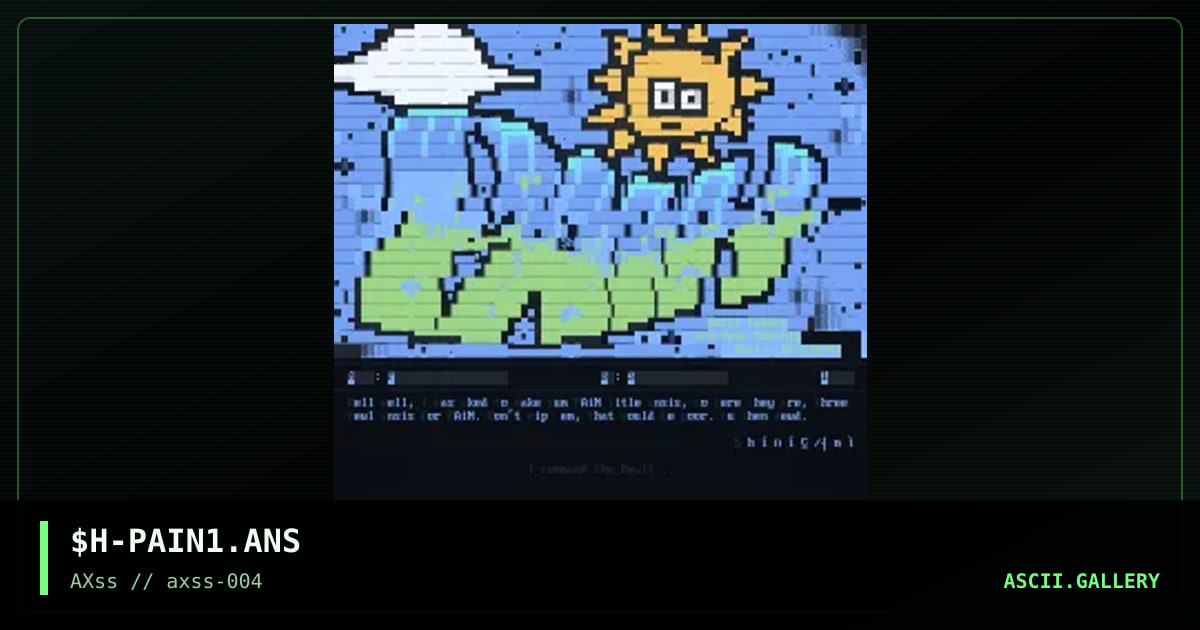 Pain Title Ansi #1, by shinigami, 1997