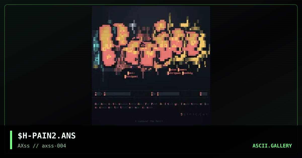 Pain Title Ansi #2, by shinigami, 1997