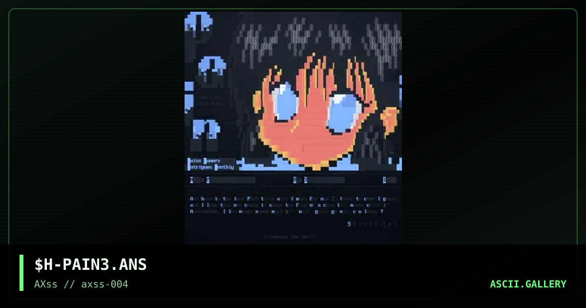 Pain Title Ansi #3, by shinigami, 1997