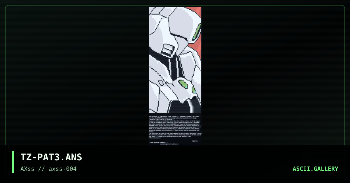 Patlabor AV-98 Ingram #3, by typezero, 1997