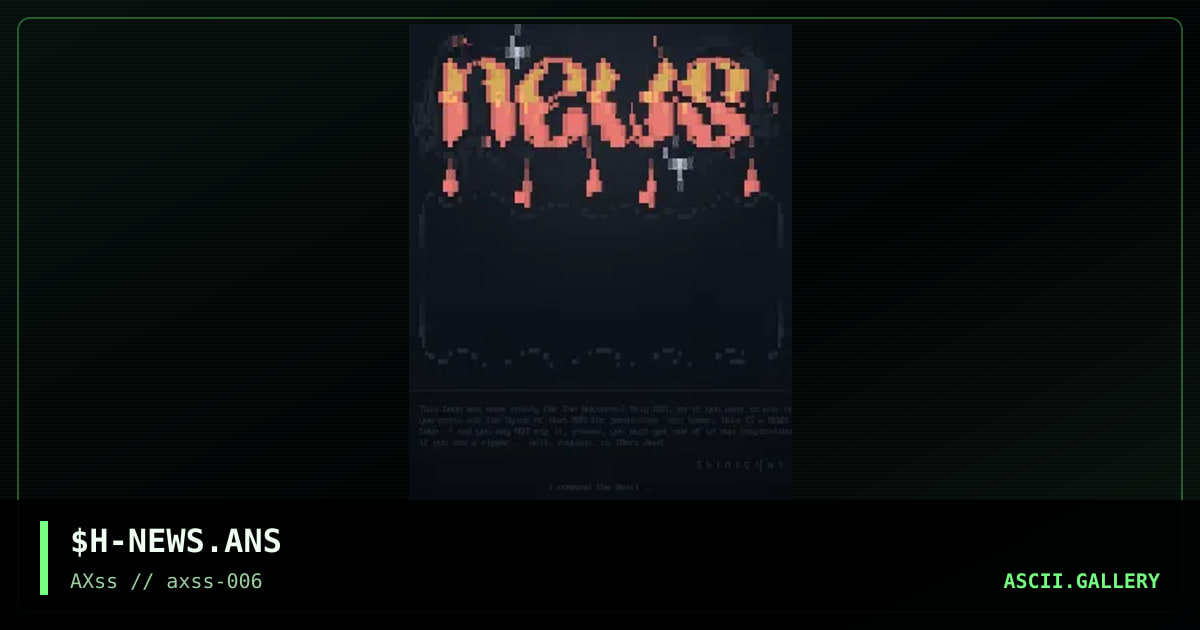 A NEWS Logo for The Nocturnal Trip., by shinigami, 1997