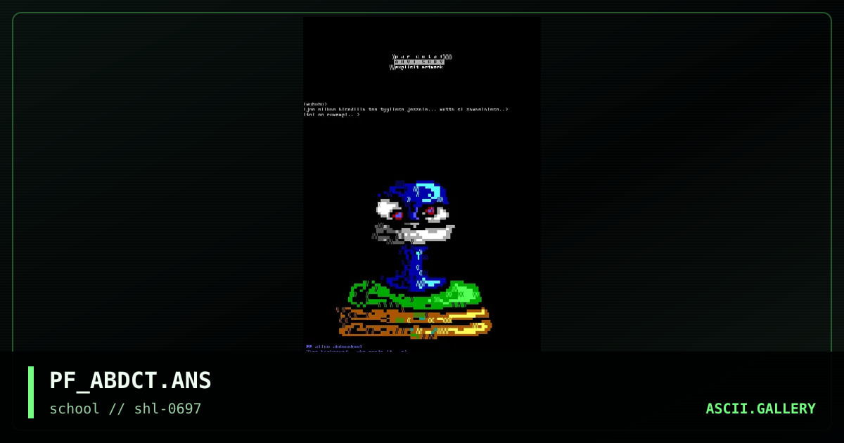 alien abduction, by profane, 1997