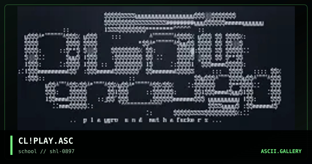 !!½½time to..fu.eeh..play!½, by clairvoyant, 1997