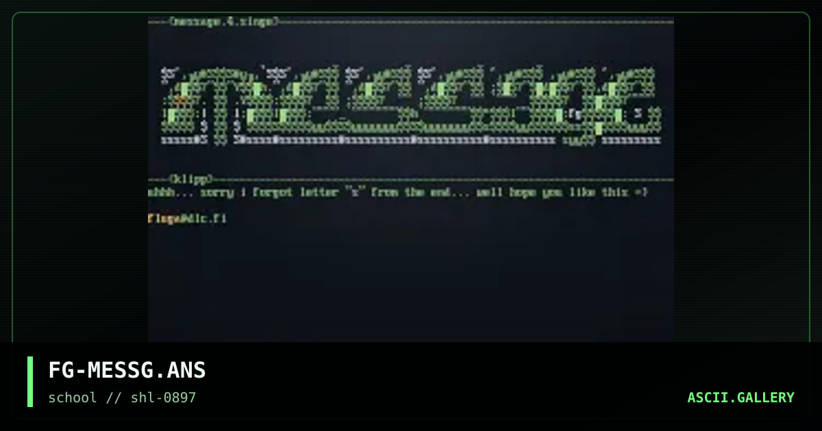 messages...menu, by fluga, 1997