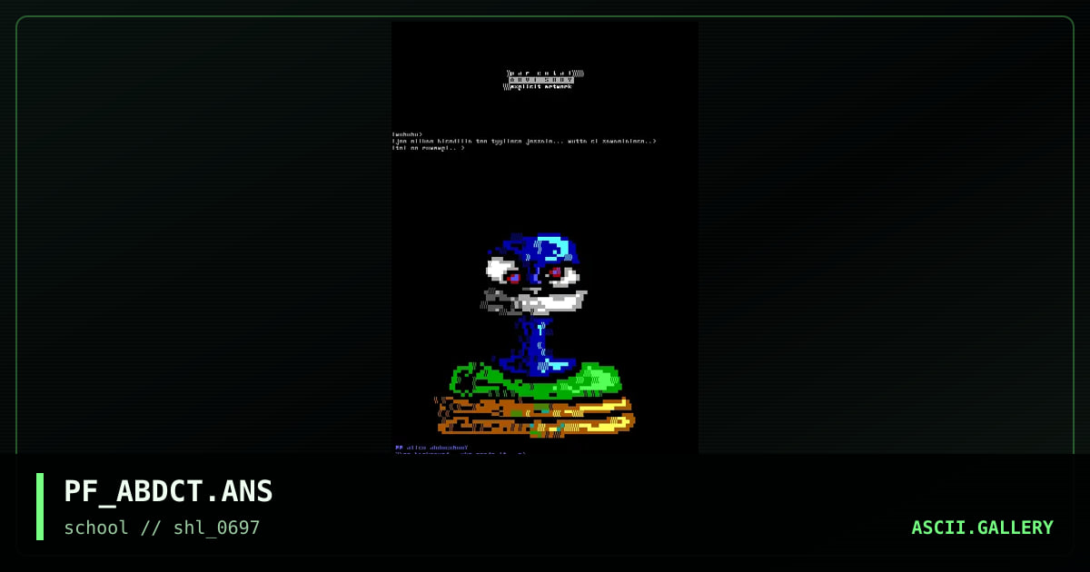 alien abduction, by profane, 1997