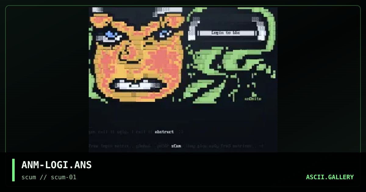Matrix-login, by anomite, 1997