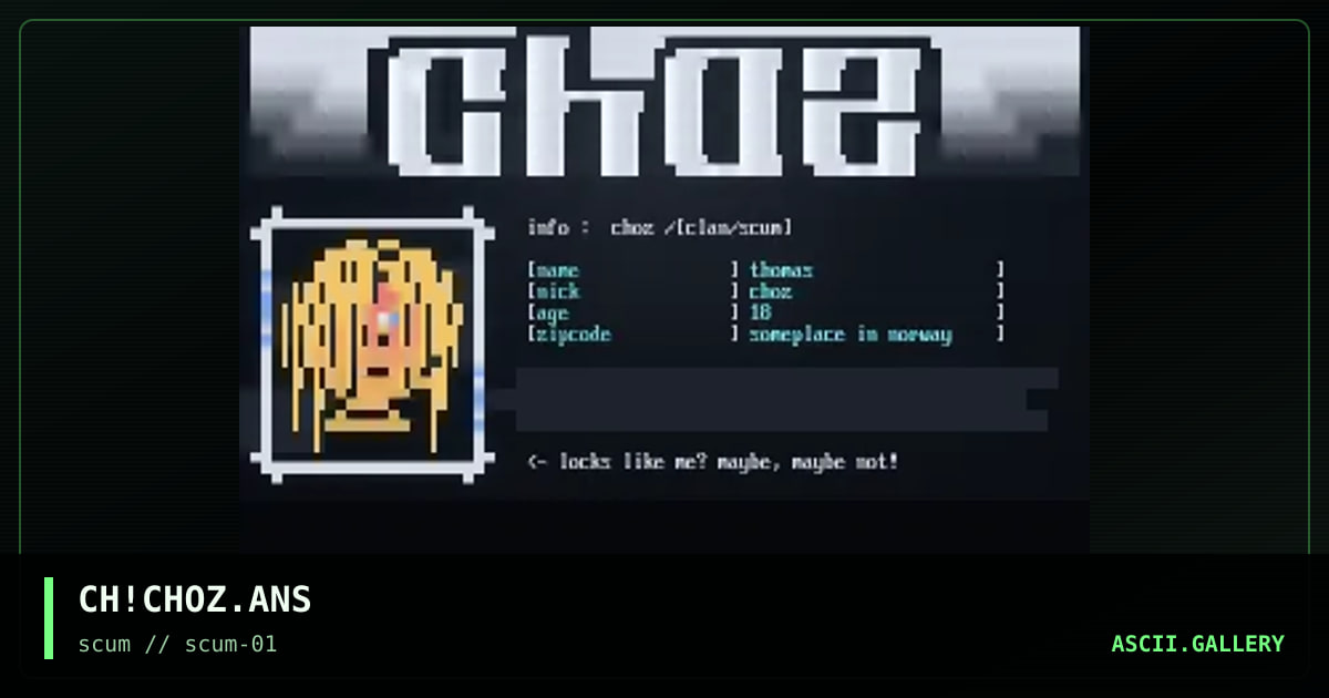 choz info.., by choz, 1997