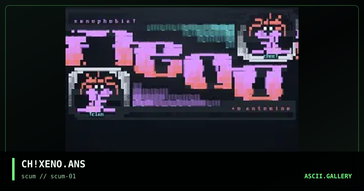 xenophobia logo to anomite.., by choz, 1997