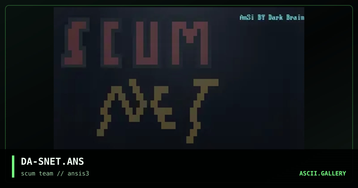 DA-SNET.ANS, by dark brain, 1997