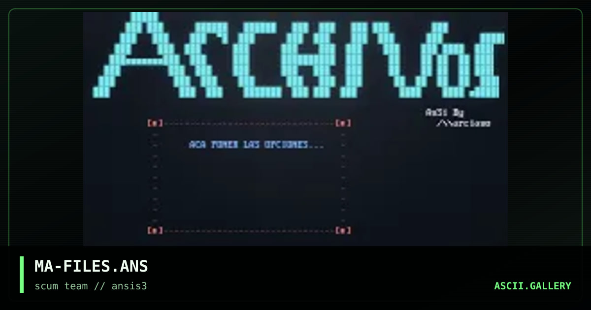 MA-FILES.ANS, by marciano, 1997