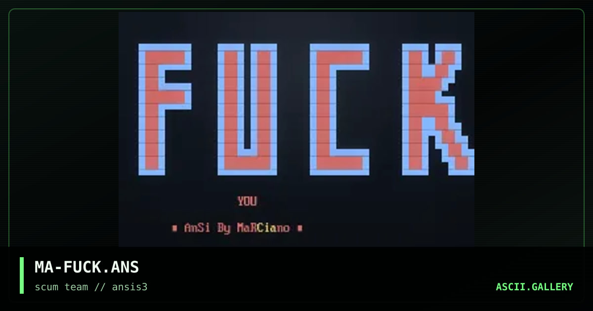 MA-FUCK.ANS, by marciano, 1997