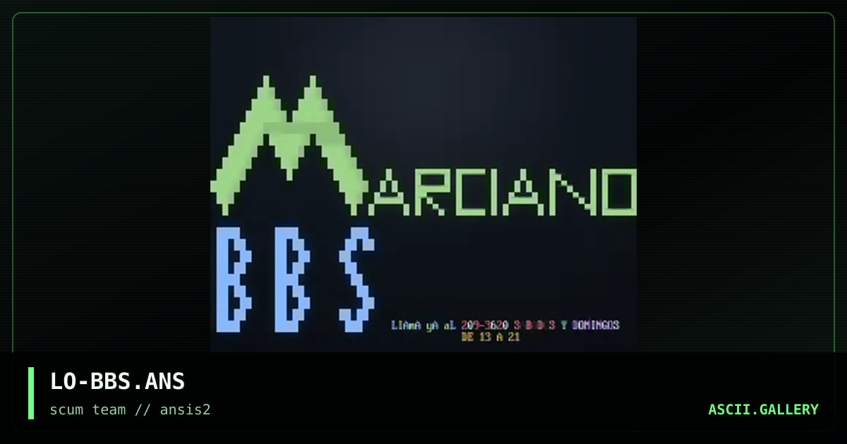 LO-BBS.ANS, by lokito, 1997