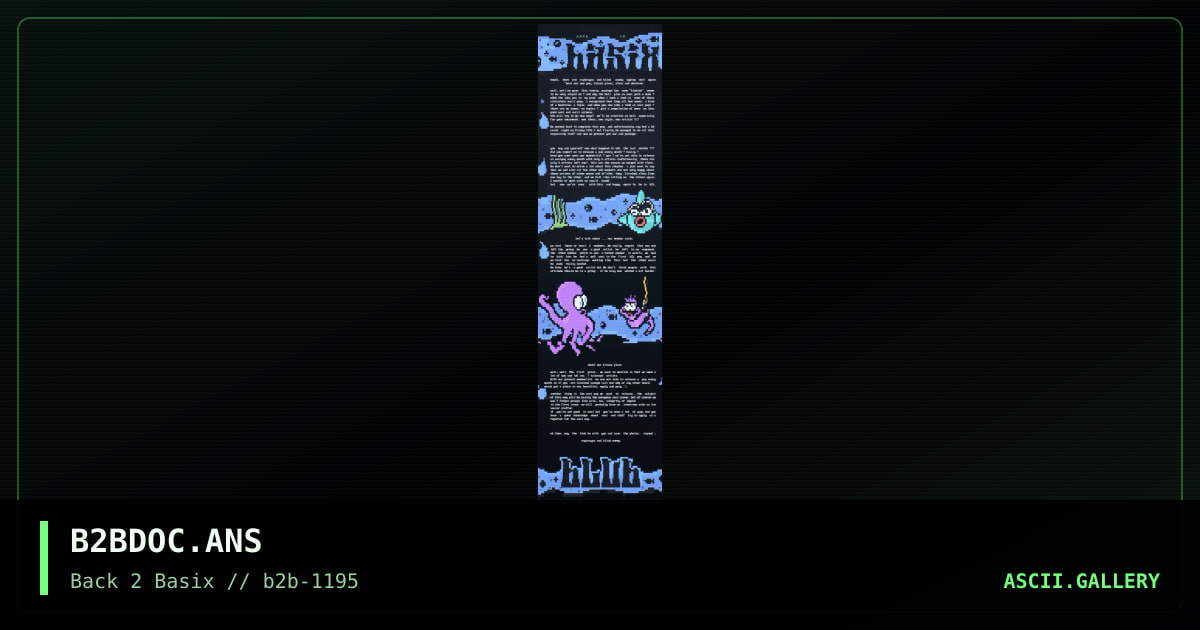b2b information file, by back2basix, 1995