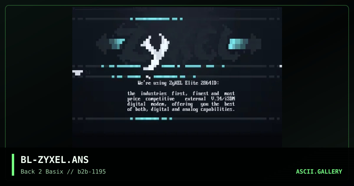 ZyXEL ELiTE ANSi, by blind enemy, 1995