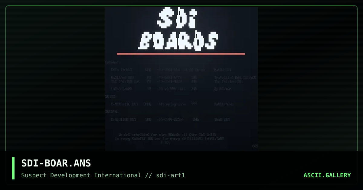 SDI-BOAR.ANS, by untagged, 1995