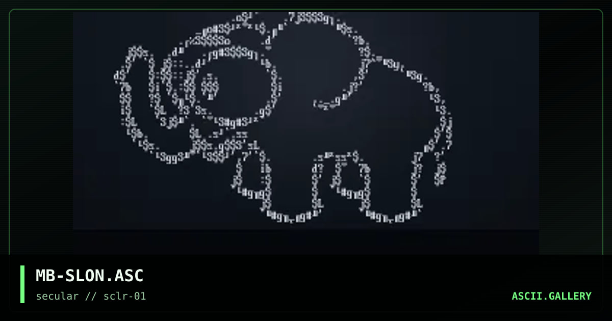 an elephant a day, by mr byte, 1999