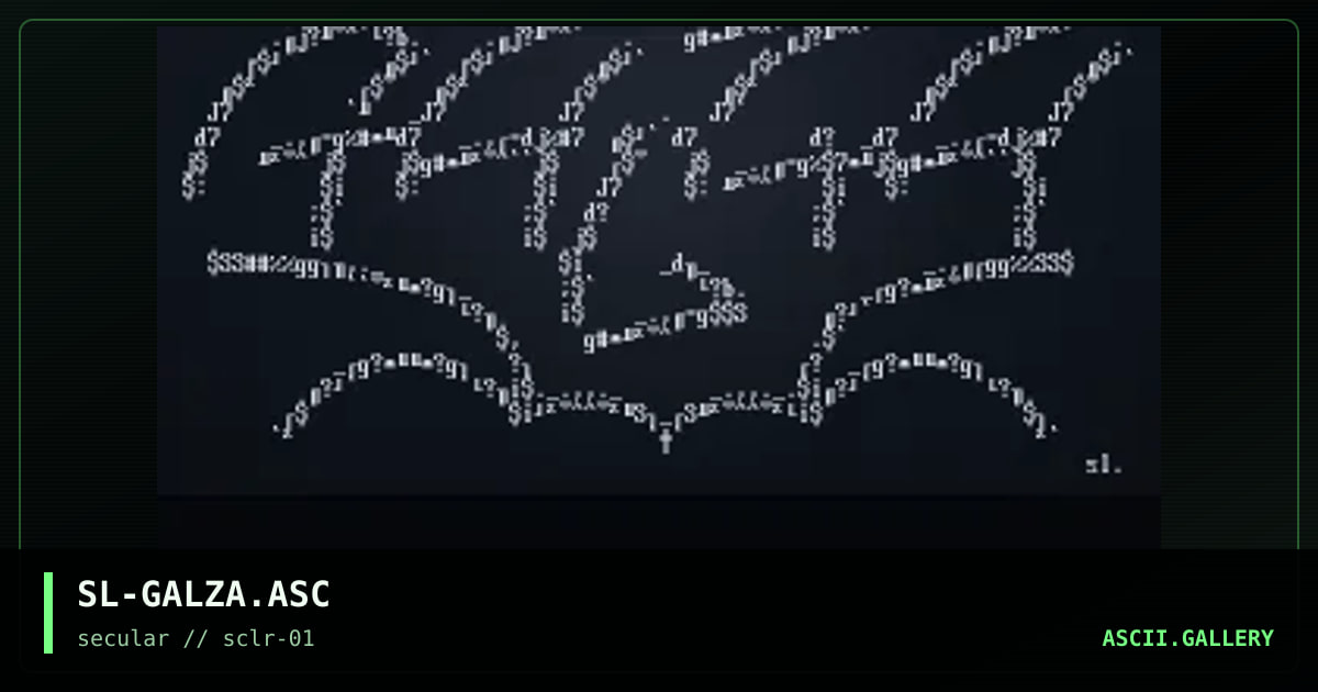 galza - elite ascii, by slash, 1999