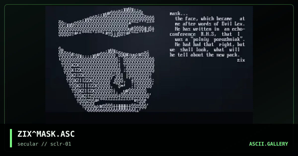 mask/face, by zix, 1999