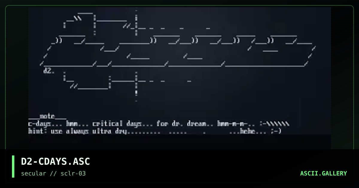c-days, by dizz, 2000
