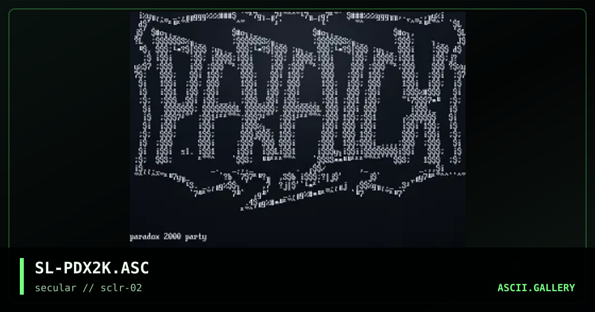 SL-PDX2K.ASC, by slash, 1999