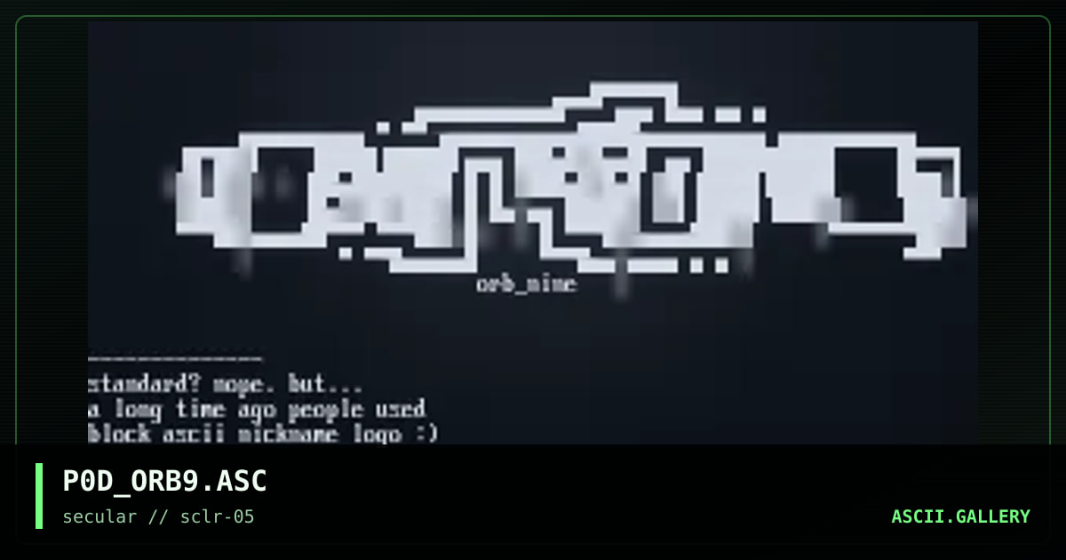 P0D_ORB9.ASC, by podo, 2000