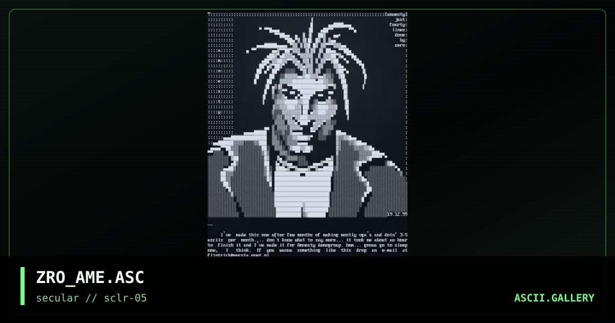 ZRO_AME.ASC, by zero, 2000