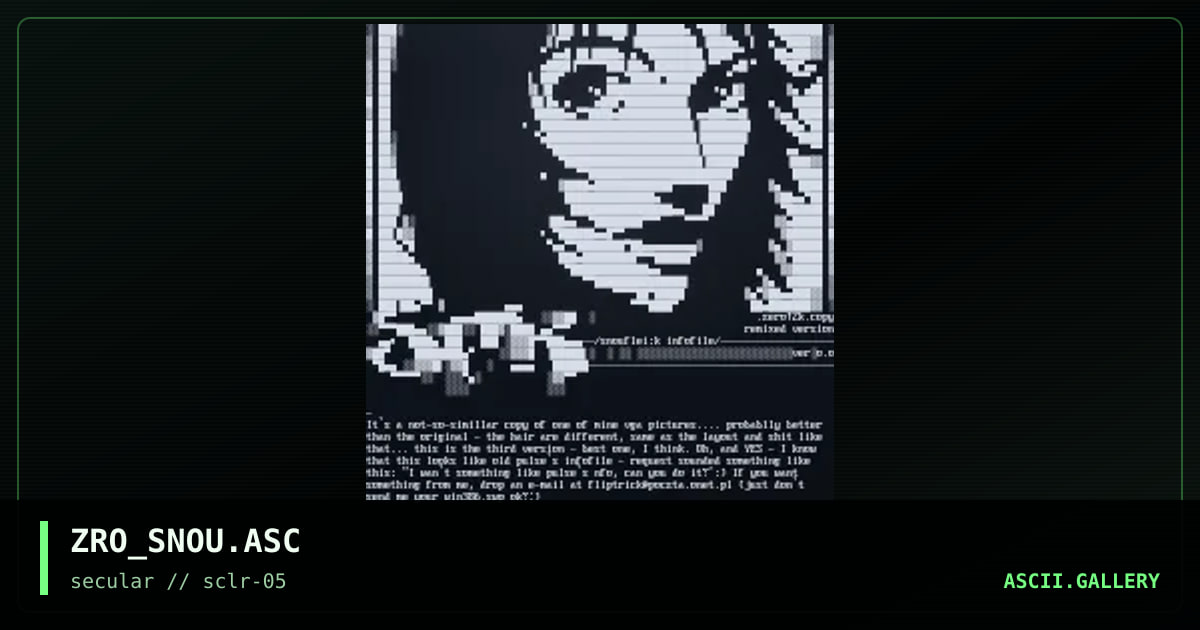 ZRO_SNOU.ASC, by zero, 2000