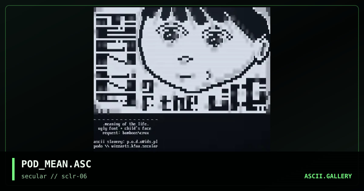 POD_MEAN.ASC, by podo, 2000