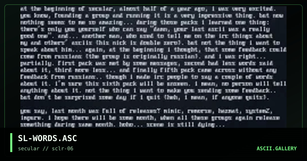 SL-WORDS.ASC, by slash, 2000