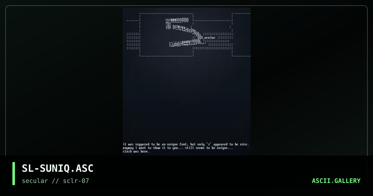SL-SUNIQ.ASC, by slash, 2000
