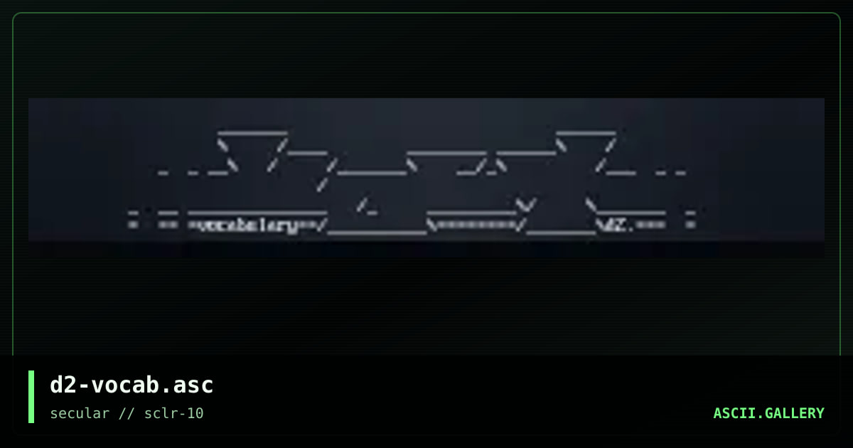 vocabulary %-), by dizz, 2000