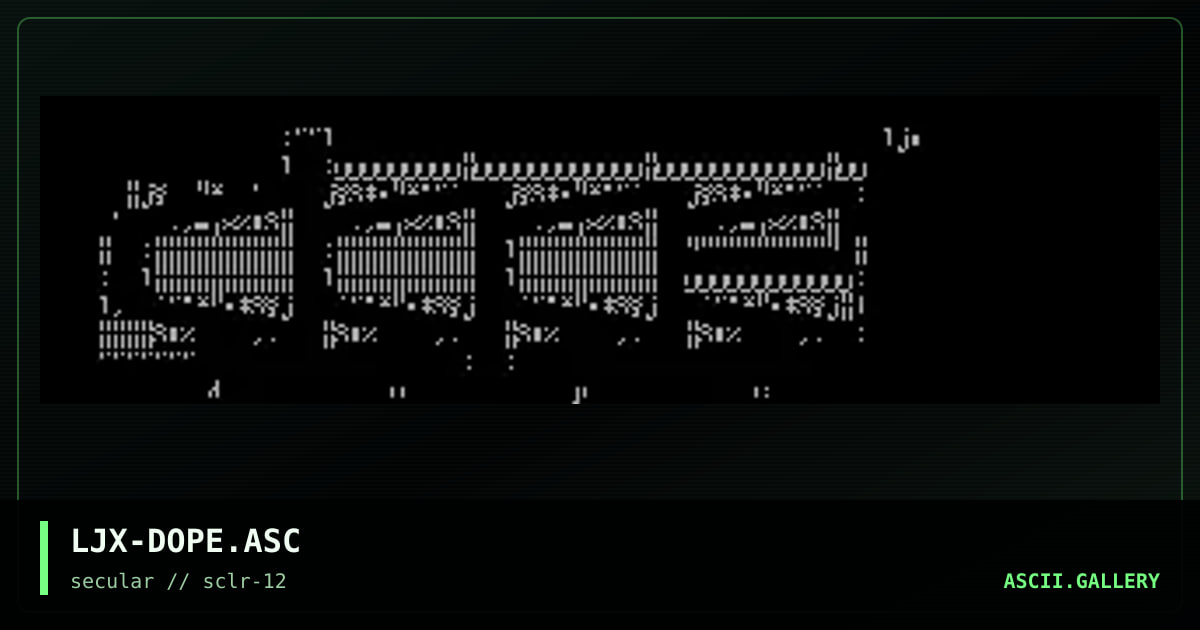 LJX-DOPE.ASC, by ljaxei, 2000