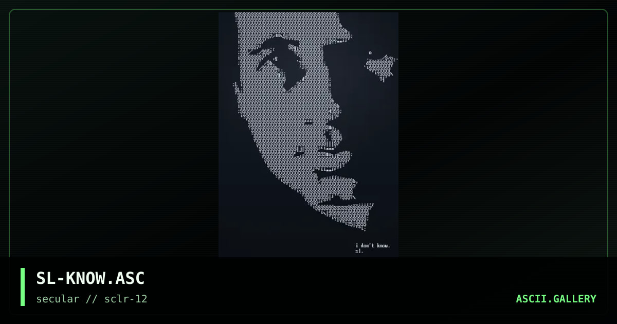 SL-KNOW.ASC, by slash, 2000