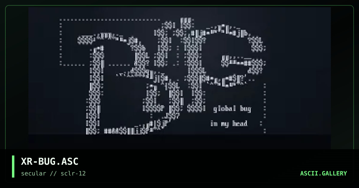 Global Bug, by xrip, 2000
